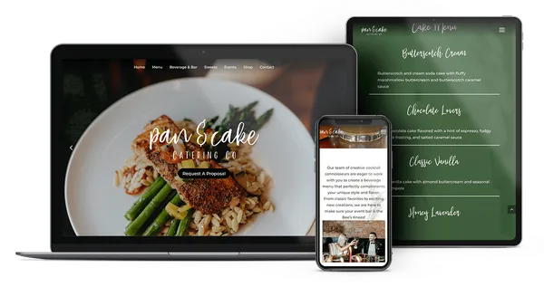 Pan & Cake Catering Website Launch