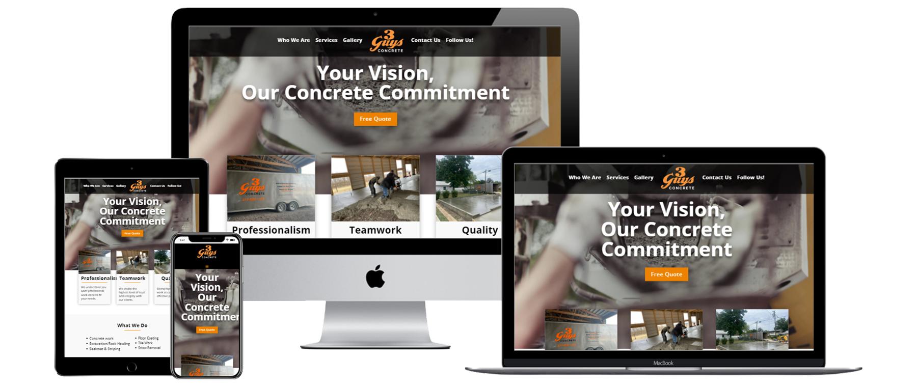 3 Guys Concrete LLC Website Redesign