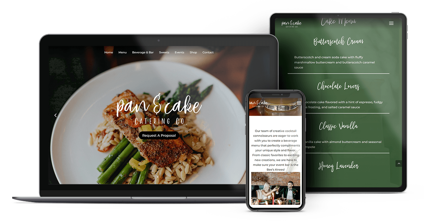 Pan & Cake Catering Website Launch